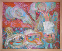 Under the Volcano - 23.50 x 19.50 inches - Oil on Canvas